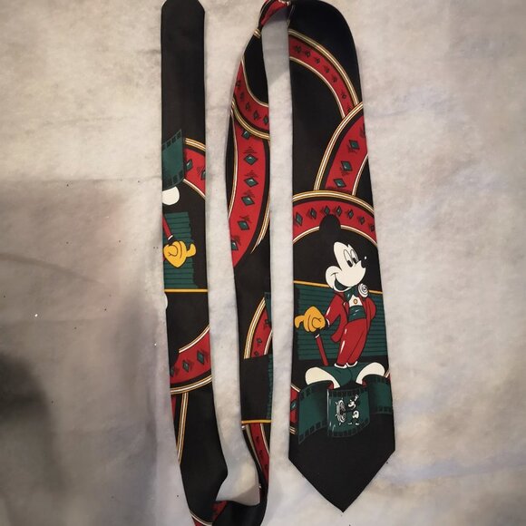 Vintage Amals Mickey Mouse Men's  Silk Necktie - Picture 3 of 5